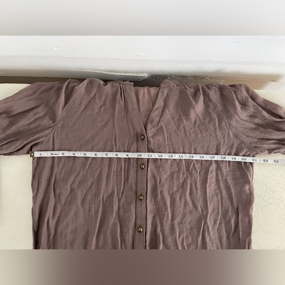 4/25 Brownish Antilia Femme Button Down Blouse - Picture 6 of 11
